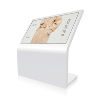 32-55 İnç Eğimli 4K IP55 Yer Tipi Kızılötesi Kapasitif Dokunmatik Ekranlı Kiosk Android/Windows İnteraktif Self Servis