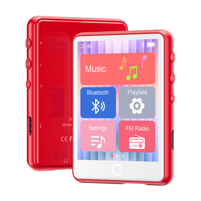 Portable 32GB Sports MP3 Player for 5.3 2.4-inch Screen Zinc Alloy Metal Shell Music/Video Player FM Radio E-book Built-in