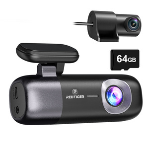Redtiger nhà phân phối F9 phía trước và phía sau 4K + 1080P tầm nhìn ban đêm xe hộp đen Video Camera Mini Dash Cam với GPS và wiif - Product Image 1