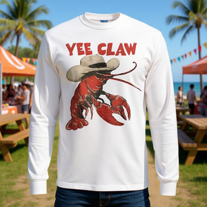T-shirt à manches longues Yee Claw Lobster, design Festival des fruits de mer - Product Image 3