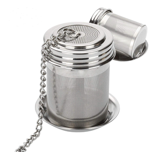 <span class=keywords><strong>Infuseur</strong></span> à thé en acier inoxydable 304 de nouvelle conception avec des trous extra fins et une chaîne allongée pour tasse - Product Image 5
