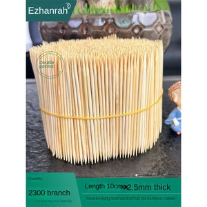 Thịt nướng dài tăm gỗ tre thanh Ngoài Trời Bbq chiên đậu phụ trái cây Spike hương chuỗi khoai tây - Product Image 3