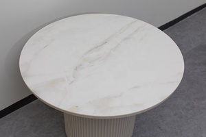 Ensembles de tables basses modernes en Sinterstone et bois, au design élégant et pliable, pour le mobilier de salon - Product Image 4