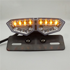 Feu arrière LED pour vélo électrique avec support intégré, fonction frein, feux de circulation et clignotants, accessoires pour moto - Product Image 2