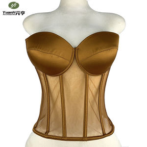 Vente en Gros Corset Sexy Moka en Résille avec Bonnets de Soutien-Gorge Push-Up, <span class=keywords><strong>Haut</strong></span> <span class=keywords><strong>Bustier</strong></span> Overbust pour Femme Adulte, Tissu Spandex, Logo Personnalisable, <span class=keywords><strong>Taille</strong></span> DD et <span class=keywords><strong>Grande</strong></span> <span class=keywords><strong>Taille</strong></span> - Product Image 1