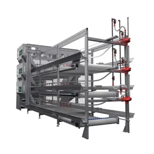 4 Tiers H Type Automatic Chicken Battery Cages Broiler Chicken Price Commercial Sale Good Quality Easy Operate