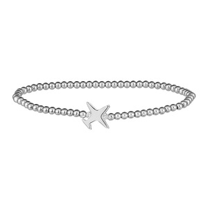 <span class=keywords><strong>Linsa</strong></span> Fashion Pulsera de cuentas de 3mm de elasticidad ajustable chapada en oro de 18 quilates Nuevo brazalete de acero inoxidable que no se decolora con avión - Product Image 6