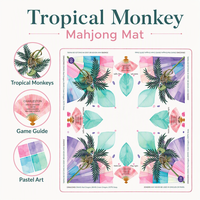 Tapis de Mahjong Personnalisable Anti-Bruit pour Bureau à Domicile, Jeu de Table Deluxe, Tournoi Intérieur, Table Pliante Professionnelle Western Naturel