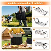 Barbecue portable pliable au charbon de bois en forme de X pour camping, pique-nique et jardin