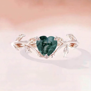 Rose Gold Plated Heart Cut <b>Crystal</b> <b>Ring</b> Romantic Engagement Jewelry for Women - Product Image 2