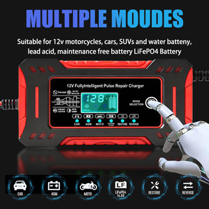 Station de charge intelligente à impulsions 12V6A 72W pour batteries de voiture et de moto, avec affichage LED - Product Image 3