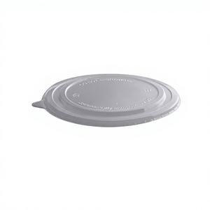 Couvre-bol en bagasse série BG 24-32L, couvercle rond jetable en plastique pour vaisselle écologique, usage occasionnel - Product Image 1