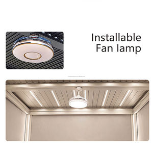 Pérgola Suspendida de <span class=keywords><strong>Aluminio</strong></span> <span class=keywords><strong>con</strong></span> Lamas Ajustables, Gazebo Colgante para Exteriores Comerciales, Centros Comerciales y Terrazas - Product Image 3