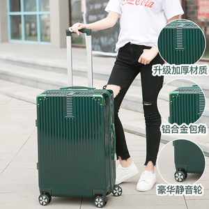 Carry-On Luggage 20-Inch Universal Wheel Trolley Case With Lock Solid Color Durable Swivel Wheels For Leisure Travel - Product Image 2