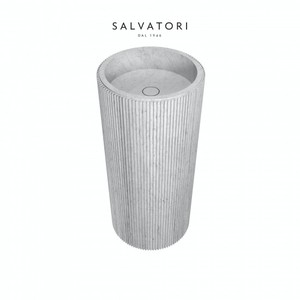 Salvatori Adda bagno moderno onice Freestanding lavabo Adda pietra a coste ovale a forma di fiore satinato-Matte Finish bagno - Product Image 1