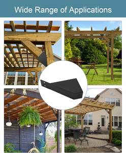 Soporte <span class=keywords><strong>de</strong></span> ángulo <span class=keywords><strong>de</strong></span> 45 grados Soportes <span class=keywords><strong>de</strong></span> pérgola resistentes Se adapta a <span class=keywords><strong>postes</strong></span> <span class=keywords><strong>de</strong></span> madera <span class=keywords><strong>de</strong></span> 2x4 "Ideal <span class=keywords><strong>para</strong></span> patios Casas <span class=keywords><strong>de</strong></span> árboles Cabañas - Product Image 5