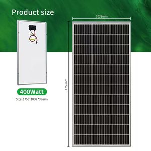 Panel Solar de Alta Eficiencia de 400W, Tecnología N-Type Topcon, Módulo Fotovoltaico Monocristalino, Sistema de Almacenamiento de Energía Residencial y Comercial - Product Image 2