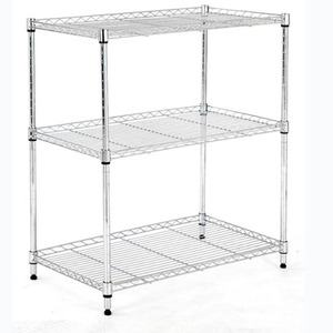 조정 가능한 금속 보관 선반 3 단 와이어 선반 유닛 주최자 와이어 랙 500lbs 용량 주방 차고 - Product Image 6