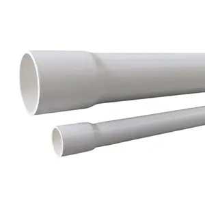 SCH40 UPVC Water Supply All Size Available High Quality Plastic Pipe With Bell End