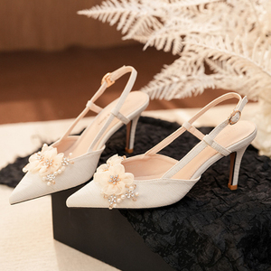 Scarpe Donna tacco Alto piume รองเท้าแตะเซ็กซี่สายรัดส้นสำหรับสุภาพสตรี - Product Image 3