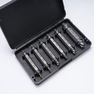 6 pièces d'extracteurs de vis et écrous endommagés, double extrémité, en acier HSS 4341 sablé, pour écrous et vis rouillés cassés ou décapés - Product Image 4