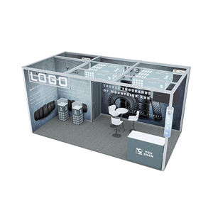 Stands modulaires personnalisables de 10x20 pieds, sublimation par transfert thermique, pliables, portables, pour salons professionnels, installation rapide, éclairage - Product Image 2