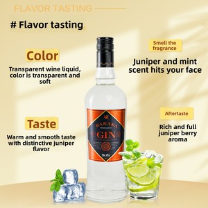 Ginebra Baraka Premium con 40% de Alcohol por Volumen |   7 <span class=keywords><strong>Botanicals</strong></span>, Doble Destilación, 700ml, Certificado ISO, Marca BaoChen para Venta al por Mayor B2B - Product Image 6