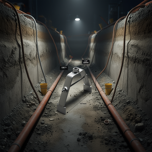 Pince de maintien pour machine de guidage de tuyaux 157 mm 1/2 pouce avec douille hexagonale 22 mm pour support de tuyaux - Product Image 3