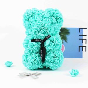 Vendita calda all'ingrosso 21 CM carino artificiale <span class=keywords><strong>romantico</strong></span> miglior regalo fiore PE schiuma rosa orsacchiotto rosa orso per san valentino Navida - Product Image 6