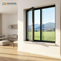 Ultra Geniş Panoramik Tavandan Tabana Termal Kopuklu Alüminyum Pencereler Lüks Minimalist Sabit Manzaralı Ev Pencereleri