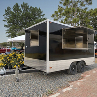 Nouvelle remorque de restauration mobile SANSHELL en acier inoxydable pour barbecue, glaces, hot-dogs, restauration rapide, résistante à la rouille, avec suivi GPS, pour utilisation en extérieur