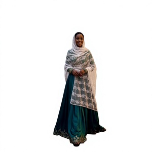 Women's <b>Chiffon</b> <b>Scarf</b> Leaf Pattern Lace Trim Lightweight Breathable Summer Shawl Daily Wear Wholesale - Product Image 3