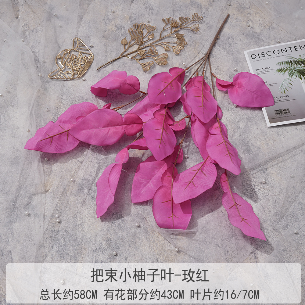 XGM - Lot de petites feuilles de pomelo - rose rouge
