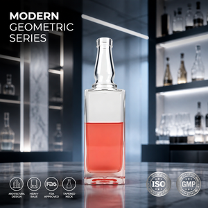 ขวดแก้วทรงสูงสี่เหลี่ยมสำหรับสุรา Solent <span class=keywords><strong>Luxury</strong></span> ขายส่ง ขนาด 500 มล. 700 มล. ฐานหนา คอขวดเรียว สำหรับวอดก้า วิสกี้ จิน รับผลิตตามแบบ - Product Image 1