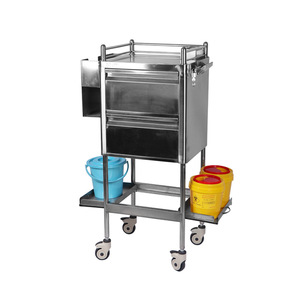Carrito Médico Red Star HX-ZTA-46 de Acero Inoxidable con Doble Cajón y Cubetas para Uso Hospitalario - Product Image 4