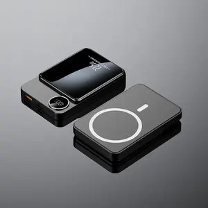 MQ PowerBank Mini 5000mAh, pengisi daya portabel magnetik nirkabel untuk cargador de Apple Mag aman iphone 13 14 15 PowerBank