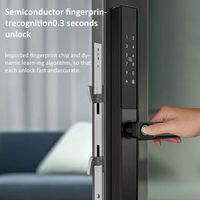 Serrures intelligentes numériques fines avec empreintes digitales, contrôle à distance par application Wifi Tuya TTlock, nouvelle conception Locstar, pour porte d'entrée, pour la maison