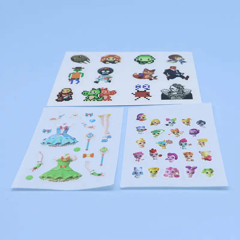 Juego de pegatinas de dibujos animados al por mayor, divertido diario decorativo personalizado, cuaderno de EVA para niños, etiquetas adhesivas en relieve impermeables de PVC sin BPA