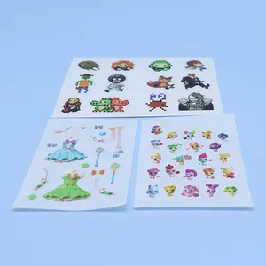 Grosir Set stiker kartun buku catatan Diary dekoratif menyenangkan kustom EVA untuk anak-anak BPA gratis PVC stiker timbul Label tahan air
