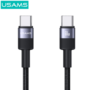 <span class=keywords><strong>Cable</strong></span> de Carga Rápida USAMS SJ724, 60W PD, <span class=keywords><strong>Tipo</strong></span> <span class=keywords><strong>C</strong></span> a <span class=keywords><strong>Tipo</strong></span> <span class=keywords><strong>C</strong></span>, Transferencia de Datos, <span class=keywords><strong>Cable</strong></span> de Datos para Teléfono Móvil, Venta al Por Mayor, en Stock - Product Image 1