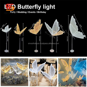 Mịn Led bướm ánh sáng Đảng Backdrop Trang trí nội thất lớn bướm đứng cho đám cưới sinh nhật - Product Image 3