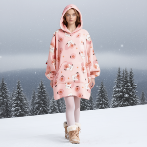 Veste polaire à capuche pour femme, imprimé numérique, 100% polyester, respirante, vêtements de ski, taille adulte - Product Image 2