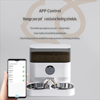 Distributeur de nourriture pour animaux de compagnie entièrement remis à neuf, grande capacité 5L, distributeur de nourriture intelligent pour chat et chien, design étanche avec batterie rechargeable