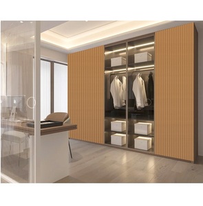 Paneles Decorativos de MDF Acanalado de 18 mm, Revestimiento de Pared con Textura de Madera para Espacios Interiores Residenciales y Comerciales - Product Image 3