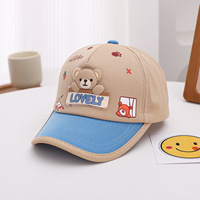 Gorra de Béisbol Infantil 2026 Otoño Nueva con Diseño de Osito, de Lona Deportiva, para Niños y Niñas, Cálida, Cortavientos y con Protección Solar