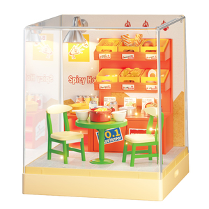Maison miniature DIY, jouets de puzzle 3D, cuisine, blocs de construction en plastique assemblés, nouvelle éclairage, décoration intérieure, petite ville dans une grande ville - Product Image 6
