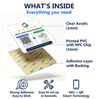 Autocollant Google Review NFC en acrylique avec code QR adhésif – Panneau de rétroaction client à scanner pour comptoir, table, mur, restaurant, commerce de détail