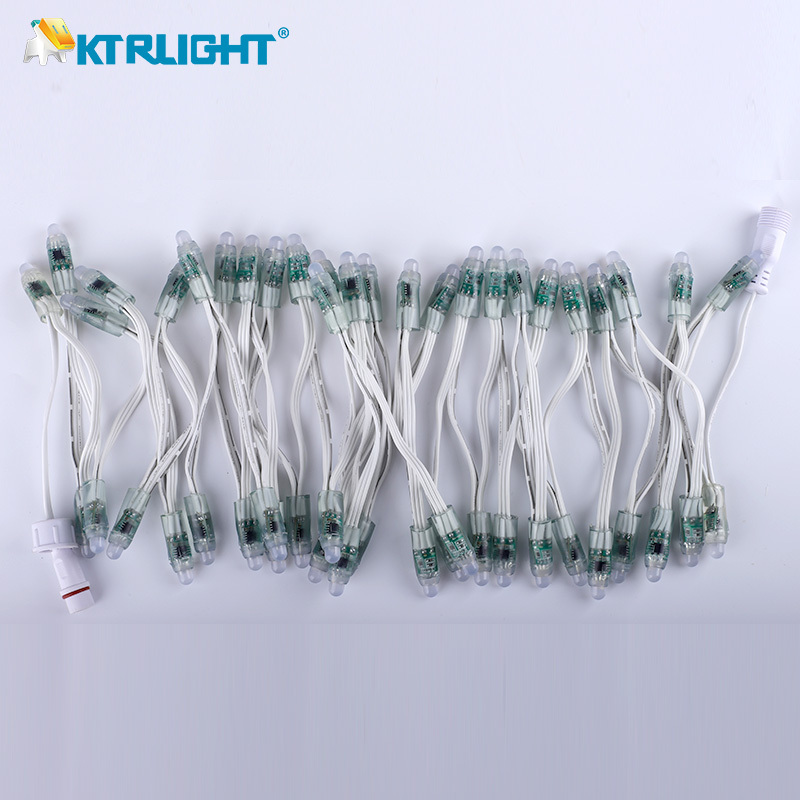IP68 Waterproof Eco-friendly CE Certified RGB LED Pixel Light Strip 18AWG 50pcs/Str DC5V Xconnect App/Wi-Fi Controlled PVC 8206