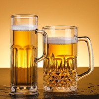 Hxglass Hero Cup ekstra besar 400ml 600ml 700ml 1000ml ml Mug Draft bir dengan pegangan Ins Mug kopi populer Oktoberfest