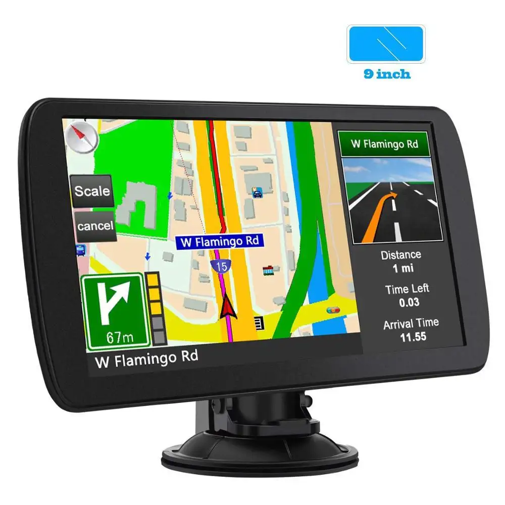 9 inç taşınabilir GPS Navigator kapasitif ekran 8GB 256MB el Navigator Wince sistemi avrupa haritası GPS navigasyon araba kamyon